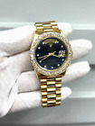 Rolex 18038  President Day Date Diamond Dial Bezel 18k Yellow Gold
