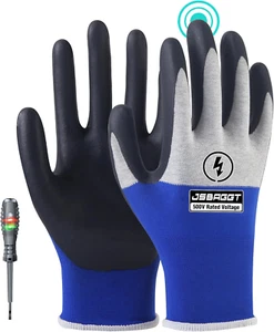 500V Insulated Electrician Gloves - Flame Retardant & Non-Slip Rubber - Picture 1 of 12