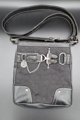 Bolso Bandolera Chaps Para Mujer Vintage Retro Cartera Cinturón y Hebilla Borde de Metal Talla S Foto 1 de 4