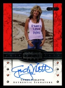 2010 Razor Poker CYNDY VIOLETTE Bracelet Winner Signatures On Card Auto B - Picture 1 of 2