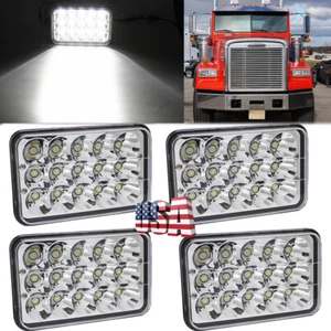 DOT 4PC 4x6 LED Headlights for Kenworth T400 T600 T800 W900B W900L Peterbilt - Picture 1 of 9