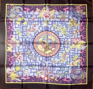 Hermes Scarf Carre 90 Turandot 100% Silk Authentic Hidaka Natsuno Made in France - Picture 1 of 6