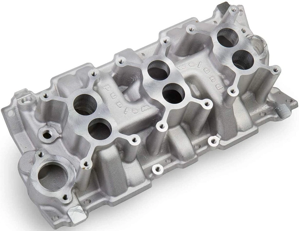 WEIAND STREET WARRIOR 3X2 DUAL PLANE INTAKE MANIFOLD,SBC,55-86 CYLINDER HEADS - Image 1 of 1