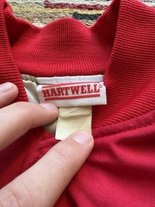 Vintage 80s Hartwell Bomber Jacket Mens XL Red Arnolds Minnesota Tractors - Picture 1 of 3