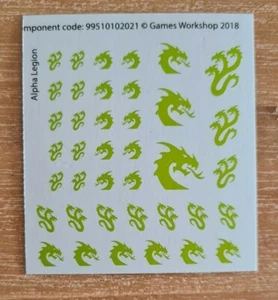 Alpha Legion Transfer sheet - Calcomanías Legion Alpha - Chaos Space Marines - Imagen 1 de 1