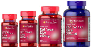 Red Yeast Rice 600 mg x 30/60/120/240 Capsules Puritan's Pride UK Seller