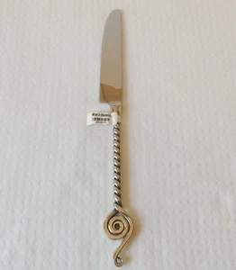 World Market Maroc Twist Handle Scroll Tip Stainless Flatware Table Knife 9 7/8" - Picture 1 of 4
