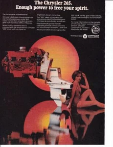 1978 Chrysler 300-265 Innenborddruck-Anzeige/Sexy Mädchen im Swinsuit - Bild 1 von 1