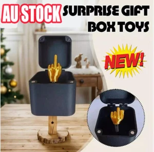 NEW Middle Finger In A Box Funny Surprise Box Pop up Christmas Novelty Fun BP - Picture 1 of 16