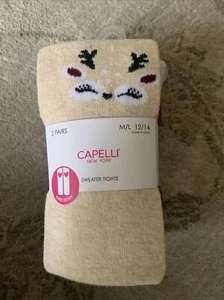 Capelli New York Maglione Collant Ragazze Giovanili M/L 12-14Y 2 Paia Beige Renna �� - Foto 1 di 3