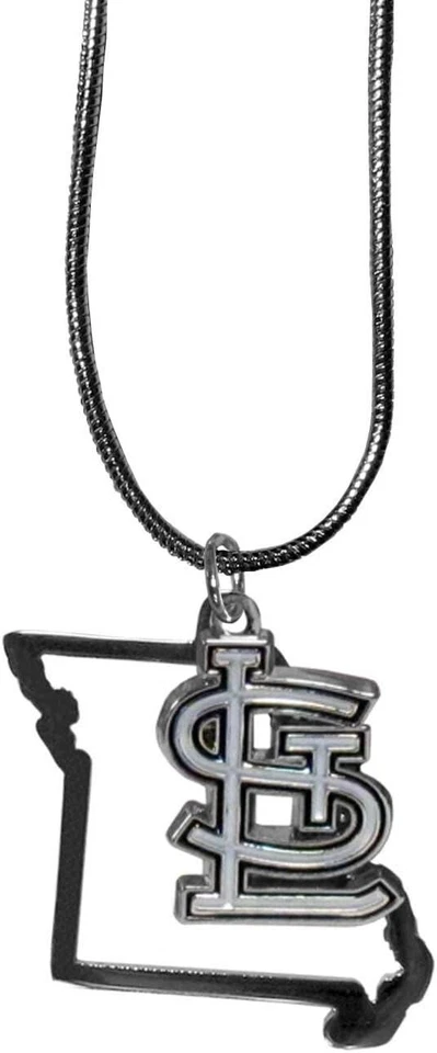 St. Louis Cardinals State Shape Necklace (22" Long) - Image 1 of 1