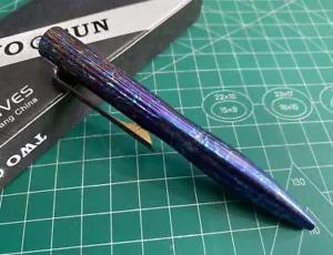 New TWOSUN TACTICAL BOLT ACTION PEN TC4 TITANIUM BODY BLACK INK PEN26-COLOR - Picture 1 of 4