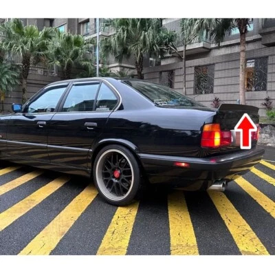 Painted Black 1987-1996 525i 530i 540i FOR BMW E34 4DR Sedan Trunk Lip Spoiler Foto 1 de 4