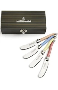 Nuevo LAGUIOLE Sunset Set de 4 esparcidores en colores pastel Envío Gratuito EE. UU. - Imagen 1 de 2