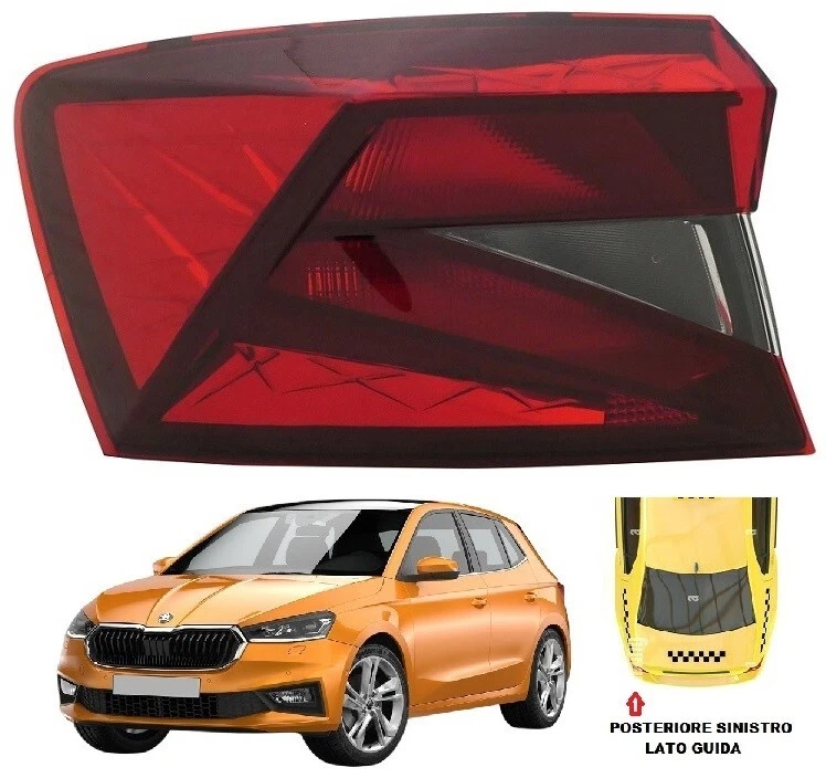 FANALE FANALINO POSTERIORE SX ESTERNO SKODA FABIA DAL 2021 IN POI NUOVO - Immagine 1 di 1