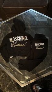 Moschino Kids Sweatsuit Unisex Black And Gold Details - Picture 1 of 2