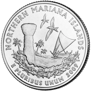 2009 P&D Northern Mariana Islands US Territories coin Quarter U.S. mint rolls  - Picture 1 of 4