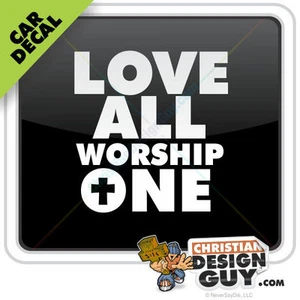 Auto AUFKLEBER AUFKLEBER Liebe ALLE Anbetung EIN Geschenk für christlichen religiösen Gott Jesus - Bild 1 von 14
