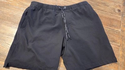 Pantalones cortos elásticos negros Club Monaco para mujer | Talla pequeña S/P | Cintura elástica Foto 1 de 4