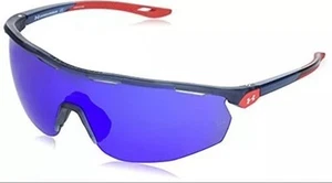 New Under Armour UA Gametime 0003/G/S Black / Blue Wrap Sunglasses - Picture 1 of 7