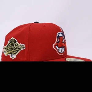 NWT Red Cleveland Indians 1995 World Series 59fifty New Era Fitted Hat Cap - Picture 1 of 13