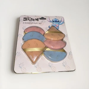 Juego de soplo de maquillaje Disney Stitch | 6 piezas licuadoras de esponja de belleza lindas herramientas cosméticas - Imagen 1 de 3