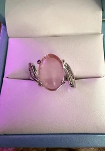 Rose Quartz Ring Size 7 - Picture 1 of 3