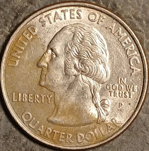 2000 P New Hampshire Quarter Partial Missing Clad Layer Error - Picture 1 of 4