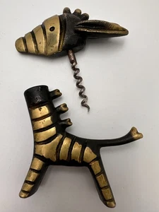 Walter Bosse ? Rare tire-bouchon en bronze Girafe Austria 1950-60's - Picture 1 of 7