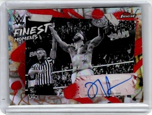 2025 Topps Finest WWE Finest Moments Red /5 Auto Jey Uso Auto 2/5 #FMS-JEY - Picture 1 of 2