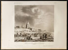 1841ca - Siège de Dantzig (Gdańsk en Pologne) - Gravure ancienne - Napoléon