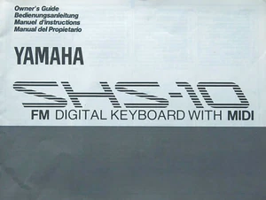Yamaha SHS-10 Keytar Midi FM Keyboard Original Owner's Manual User's Manual Book - Picture 1 of 3