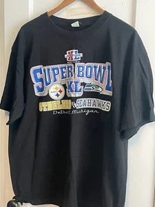 Superbowl XL 40 Pittsburgh Steelers vs Seattle Seahawks T Shirt 2006 - Picture 1 of 5