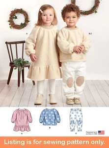 SEWING PATTERN Girls Boys Clothes Clothing Winter Fleece Dress Shirt Pants 9460 - Picture 1 of 3