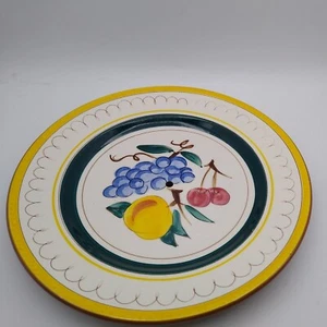 Plato de cena Stangl Pottery Fruit 10" - Fruta - Perforado para bandeja Tidbit sin mango - Imagen 1 de 11