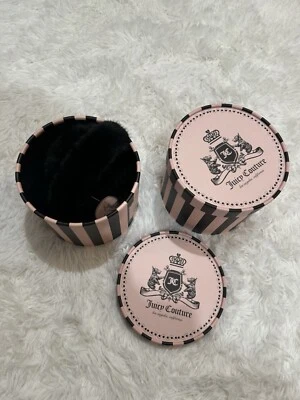 Orejeras Difusas Negras Juicy Couture Nuevas con Etiquetas con Caja Scottie Rayada Heritage Juicy Foto 1 de 4