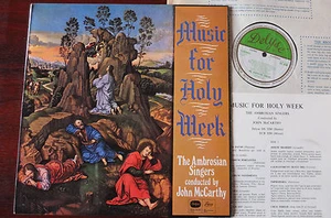 AMBROSIAN SINGERS MUSIC FOR HOLY WEEK LP MCCARTHY DELYSE DS 3200 NM GROOVED - Bild 1 von 2