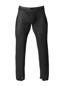 Mens Mesh Loose Pants See-Through Comfortable Trousers Casual Soft Sleepwear - Picture 1 of 43