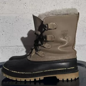 Botas de nieve forradas de lana Sorel Buffalo Canadá para hombre 9 equipo de invierno vintage - Imagen 1 de 13