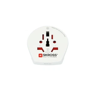 Combo adaptateur de charge de voyage blanc Skross World vers USA et Europe - Photo 1 sur 7