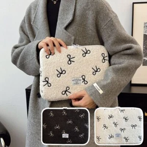 Bowknot Laptop Bag Plush Inner Bag Cute Tablet Sleeve  for 11in Ipad - Bild 1 von 13