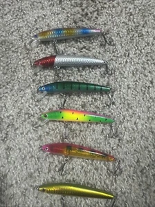 Esche da Pesca Minnow Baits Crankbaits Jerkbait Lotto Ganci Esche Bass Tackle - Foto 1 di 13