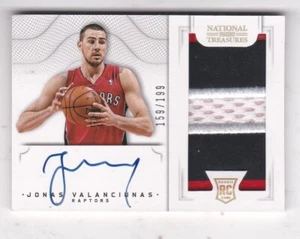 2012-13 Panini National Treasures #130 Jonas Valanciunas RC Patch Auto 159/199 - Picture 1 of 2
