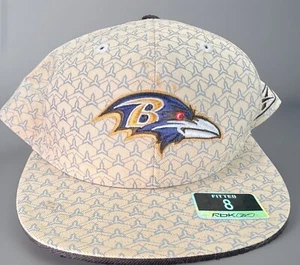 Reebok Baltimore Ravens NFL Football Fitted Baseball Hat Size 8 Embroidered - Picture 1 of 16