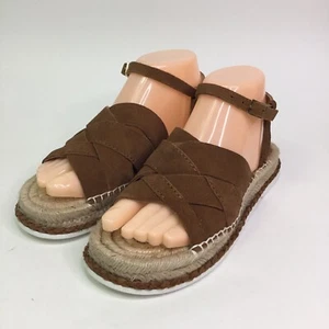 COCONUT By Matisse Espadrille Sandal Brown Suede Ankle Strap Shoe Size 7M - Picture 1 of 11