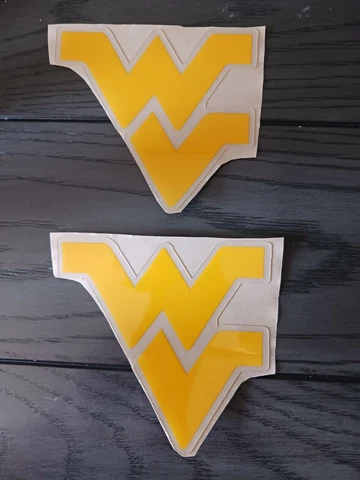 West Virginia Mountaineers full size football helmet decals Cover
