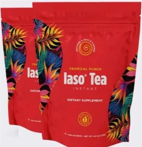 50 DAY TLC TROPICAL PUNCH IASO TEA INSTANT! LOSE A POUND A DAY! WEIGHT FAT LOSS