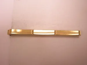 2-1/8" Uber Thin Simple Design Gold Tone Vintage Tie Bar Clip quality plain - Picture 1 of 7