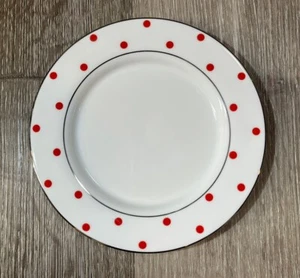 Lenox, Kate Spade, Larabee Road Red, Tidbit Plate (large dot)~new~ - Picture 1 of 3
