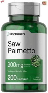 Horbaach Saw Palmetto 900mg 200 Caps | Non-GMO Gluten Free Herb - Picture 1 of 9